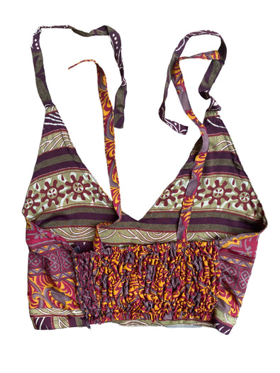 Pretty Crop Top sexy Boho Hippy Festival summer sun vest A B cup UK 8 10 12