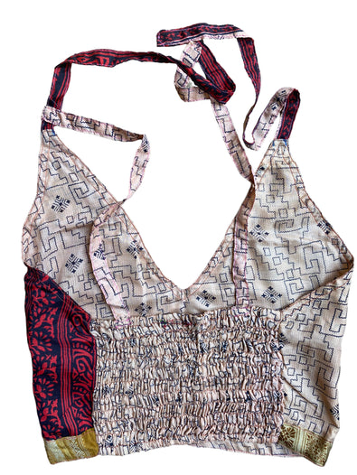 Pretty Crop Top sexy Boho Hippy Festival summer sun vest A B cup UK 8 10 12