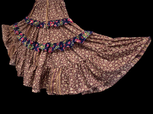 Isobel 25 yard circle SKIRT, Boho Gypsy Hippy Steampunk Festival party, Flamenco Belly Dance ATS Tribal fusion