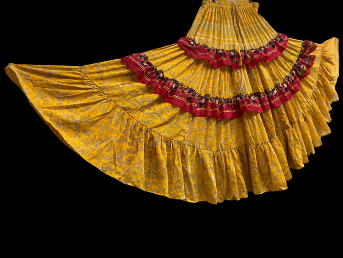 Sunburst 25 yard circle SKIRT, Boho Gypsy Hippy Steampunk Festival party, Flamenco Belly Dance ATS Tribal fusion