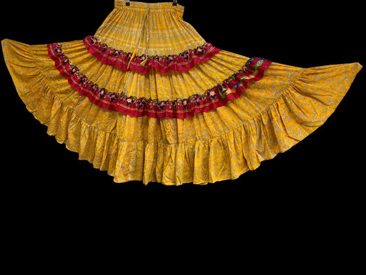 Sunburst 25 yard circle SKIRT, Boho Gypsy Hippy Steampunk Festival party, Flamenco Belly Dance ATS Tribal fusion