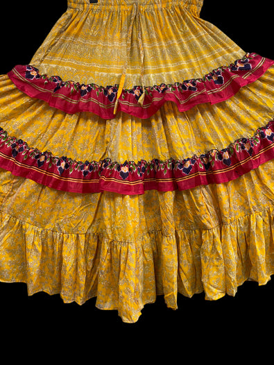 Sunburst 25 yard circle SKIRT, Boho Gypsy Hippy Steampunk Festival party, Flamenco Belly Dance ATS Tribal fusion