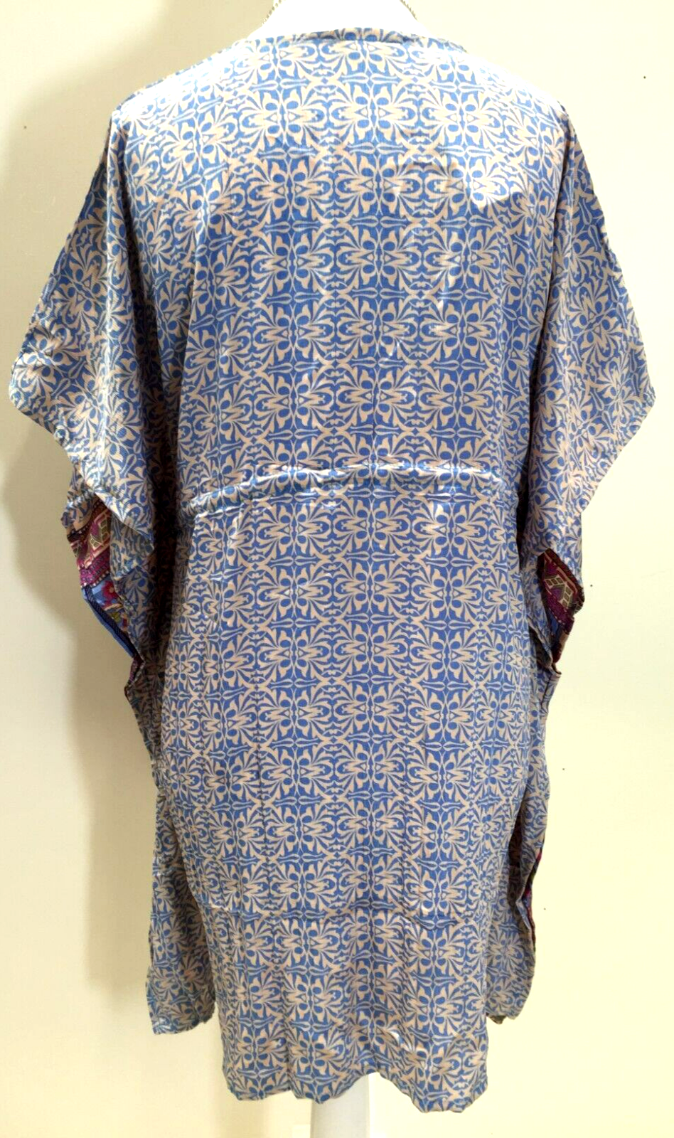 Tunic, Kaftan Top Cover up dress Boho Hippy, festival long Sari Silk UK 8 - 18