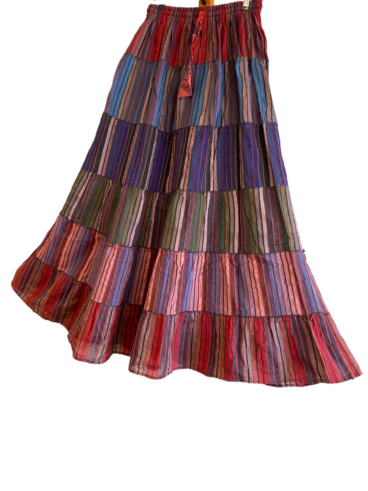 Boho Long SKIRT, Purple, PINK, RED, Summer layered Festival Hippie Maxi style UK 8 10 12 16