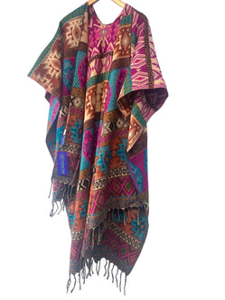 Festival Stall LTD Boho festival Clothing Wool blanket shawl throw cape wrap poncho nepalese yoga festival hippie boho