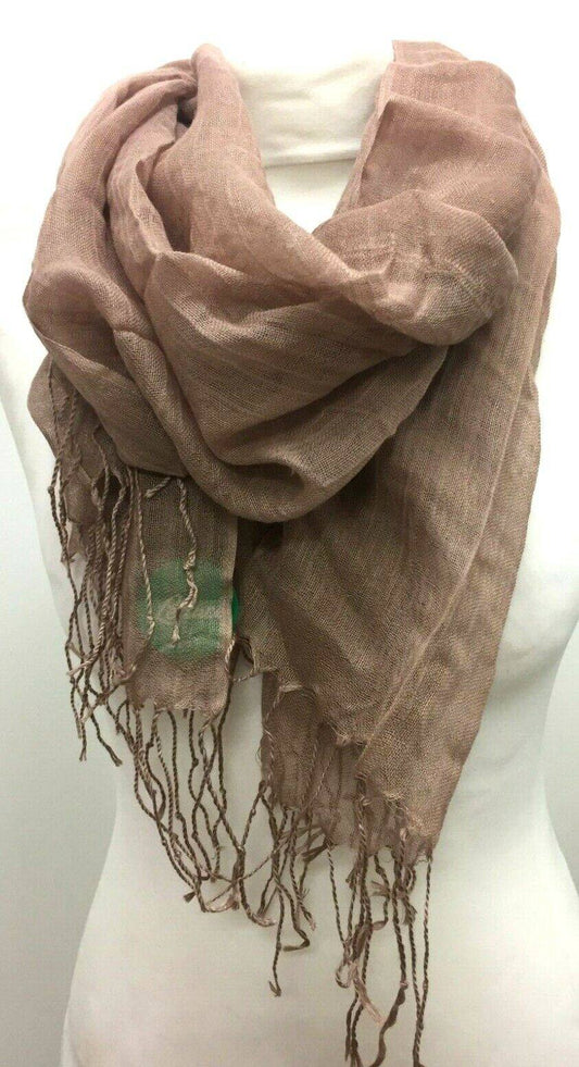 Festival Stall LTD Boho festival Clothing Boho BISCUIT BEIGE ECRU light viscose LETTUCE OF LONDON scarf wrap pashmina gift