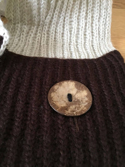 Festival Stall LTD Boho festival Clothing Boho hippy chunky BEIGE BROWN warm soft knit winter scarf present xmas gift