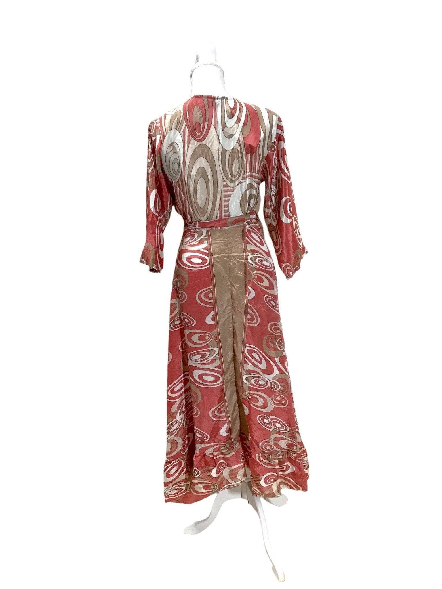 Festival Stall LTD Boho festival Clothing Boho hippy festival long maxi sari-silk pretty summer wrap dress uk 8 10 12 14