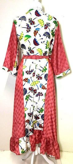 Festival Stall LTD Boho festival Clothing Boho hippy Festival Long Sari-Silk pretty summer Wrap Dress UK 8 10 12 14