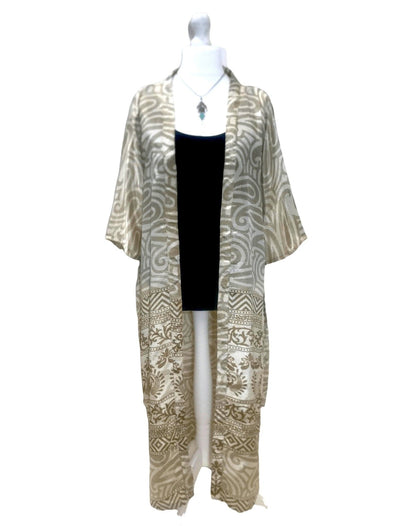 Festival Stall LTD Boho festival Clothing Boho hippy festival, silk beach summer cover up kimono robe dress uk 10 12 14 16