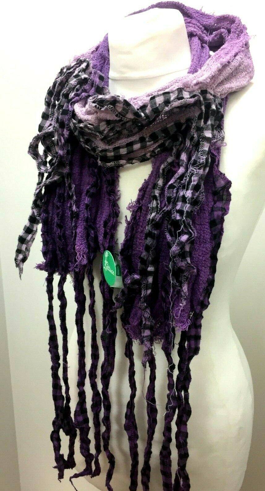 Festival Stall LTD Boho festival Clothing Boho hippy goth emo PURPLE dip dye festival LETTUCE scarf wrap pashmina gift