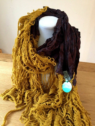 Festival Stall LTD Boho festival Clothing Boho hippy goth MUSTARD tartan LETTUCE OF LONDON scarf wrap pashmina shawl gift