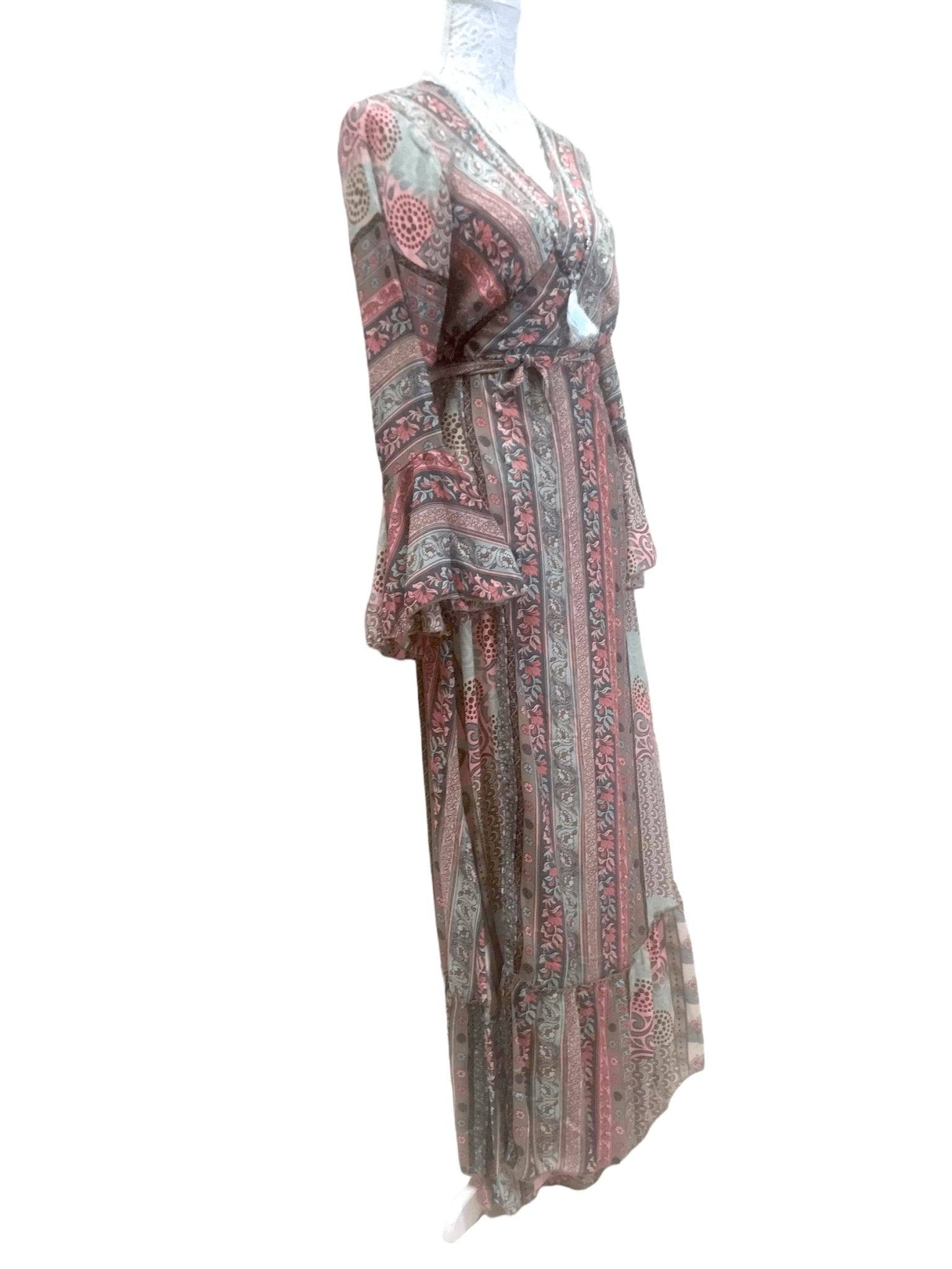 Beach maxi wrap dress deals