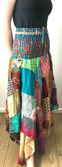 Festival Stall LTD Boho festival Clothing Festival Boho Hippie pixie gypsy Patchwork long Skirt summer sun dress ONE SIZE