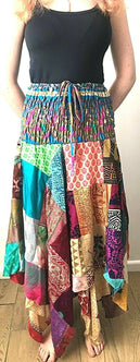 Festival Stall LTD Boho festival Clothing Festival Boho Hippie pixie gypsy Patchwork long Skirt summer sun dress ONE SIZE