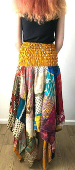 Festival Stall LTD Boho festival Clothing Festival Boho Hippie pixie gypsy Patchwork long Skirt summer sun dress ONE SIZE