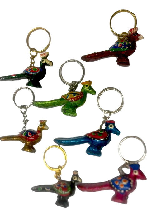 Festival Stall LTD Boho festival Clothing Handmade Ethnic Traditional Indian Peacock Keyring Keychain