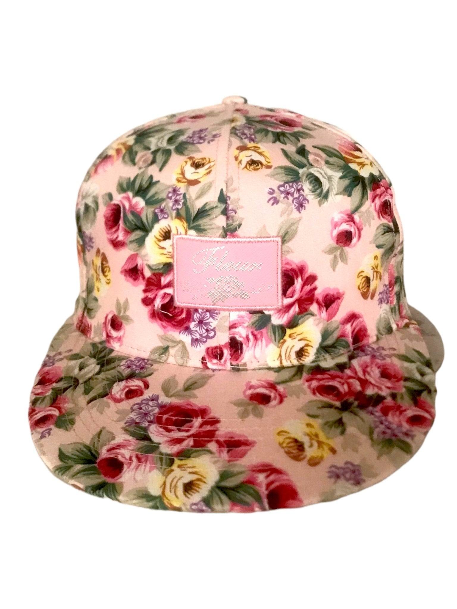 Festival Stall LTD Boho festival Clothing Pink Floral Print Baseball Hat Unisex Summer Sun beach festival Cap hippy boho